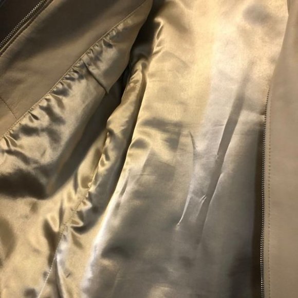 DANIER Women's Cream Leather Jacket - Picture 4 of 5